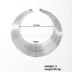 Крутые хип-хоп ожерелья-чокеры из многослойной железной проволоки для женщин&nbsp;UO4532-2