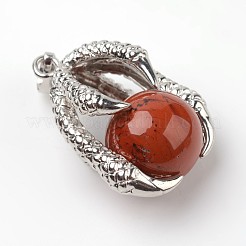 Подвески из сплава орлиного когтя из натуральной красной яшмы G-L455-A23