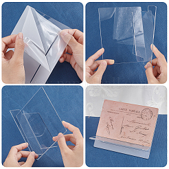 Акриловая подставка для визитных карточек ODIS-WH0038-70