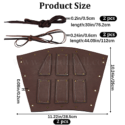 Браслет-манжета в стиле панк из искусственной кожи для байкеров AJEW-WH0430-68A