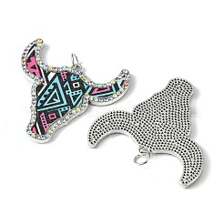 Подвески из сплава с головой крупного рогатого скота&nbsp;FIND-G069-02P-02