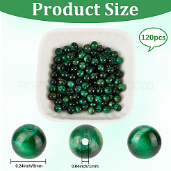 120шт натуральные бусины тигровый глаз&nbsp;G-PA0001-13B