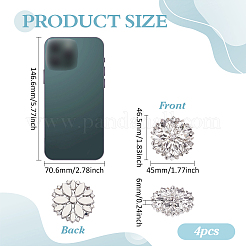 4шт железно-стеклянные кабошоны FIND-FG0004-86B