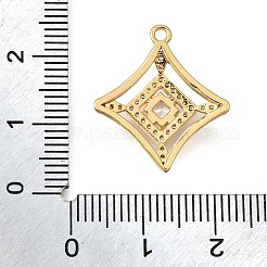 Латунные микропаве прозрачные подвески с фианитом KK-U065-18G
