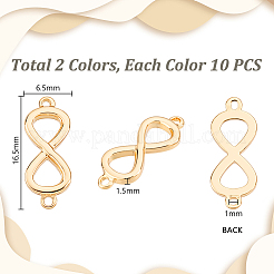 20 шт. 2-х цветные латунные соединительные звенья&nbsp;KK-GA0001-99