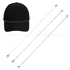 3 шт. набор цепочек для бейсболок из нержавеющей стали 304 в 3 стилях&nbsp;AJEW-TA00027