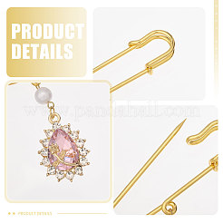 5 шт. железные английские булавки в форме сердца и листа&nbsp;JEWB-CA00013