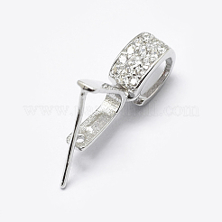 Антикоррозийное родиевое покрытие 925 стерлинговое серебро микропаве кубические цирконии подвески баилы&nbsp;X-STER-P034-43P