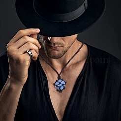 Регулируемый плетеный нейлоновый шнур макраме мешочек изготовление ожерелья AJEW-SW00015-01