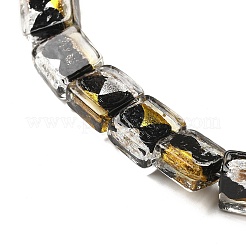 Бусины ручной работы из золотой и серебряной фольги в технике лэмпворк FOIL-C001-01A-09