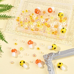 156шт 10 стиля стеклянные бусины миллефиори ручной работы LAMP-FS0001-32