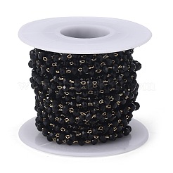 Латунные граненые стеклянные цепочки ручной работы из бисера CHC-F012-02B