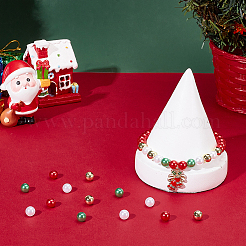 320 шт. 2 стиля искусственный жемчуг и позолоченные акриловые бусины OACR-AR0001-32A