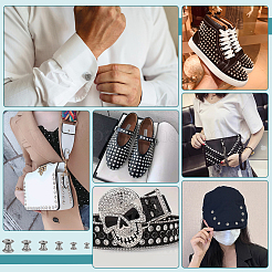 280 комплект двухцветных железных и латунных заклепок с двойной шляпкой KK-FG0001-19P