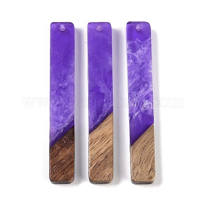 Большие подвески из смолы и дерева WOOD-F015-02E-1