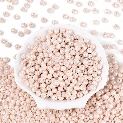 Непрозрачные цветные стеклянные бусины SEED-N007-34B-1