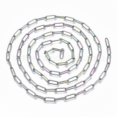 Ионное покрытие (ip) 304 текстурированные цепочки из нержавеющей стали в виде скрепок CHS-S006-JN954-3-1