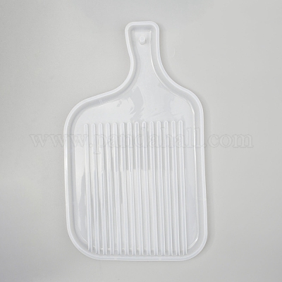 Прямоугольник с полосатой ручкой тарелка силиконовая формочка X-DIY-L021-55-1