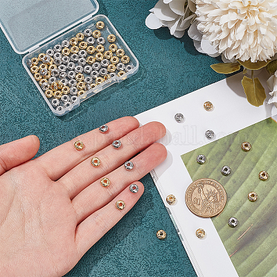 100шт 2 цвета латунные бусины FIND-PH0021-71B-1