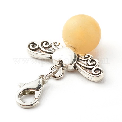 Природного нефрита подвески HJEW-JM00525-1