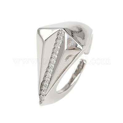 Регулируемые манжетные кольца с микропаве из кубического циркония из латуни RJEW-C140-01P-1