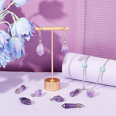 34шт. Набор из 3-х подвесок из натурального аметиста G-CA0001-65-1