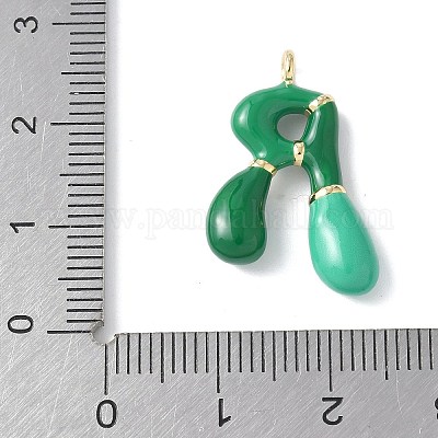 Латунь эмаль подвески KK-E093-03G-R-01-1