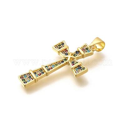 Стойки обшивки латунь микро проложить Циркон подвеску KK-L226-005G-05-1