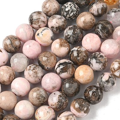 Натуральные бусины из родонита G-G271-B02-8mm-1