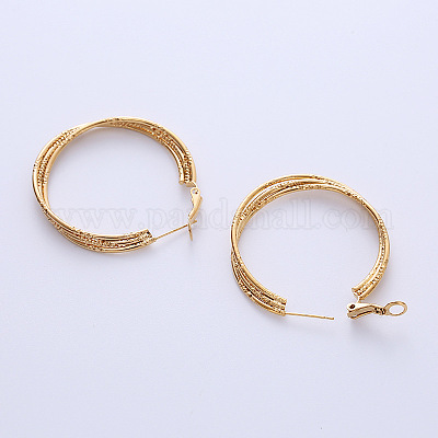 6 пара тройных серег-колец из нержавеющей стали CZ5988-2-1