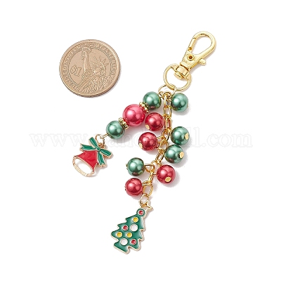 6 шт. рождественские украшения из эмалевого сплава HJEW-JM03684-1