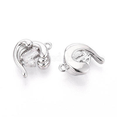 Латунные микропаве прозрачные кубические циркониевые подвески KK-N267-18P-1