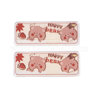 Прозрачные акриловые кабошоны с принтом TACR-N016-21-1