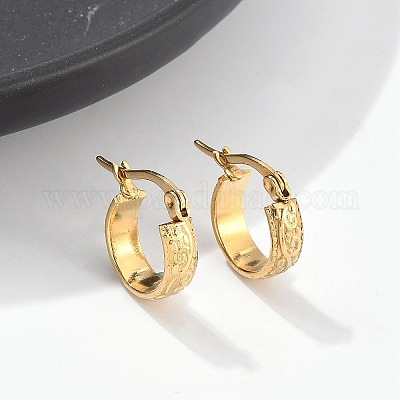 Толстые серьги-кольца из нержавеющей стали 304 EJEW-E158-21G-1