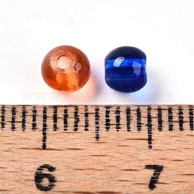 Выпечка расписные прозрачные стеклянные бусины X1-DGLA-Q022-4mm-M-1