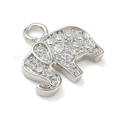 Латунные микропаве прозрачные кубические циркониевые подвески KK-H528-08P-1