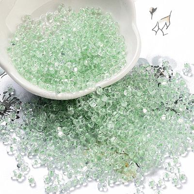 Светящиеся стеклянные бусины SEED-A033-07E-1