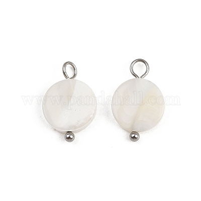 Подвески-диски из натуральных ракушек STAS-D378-31P-1