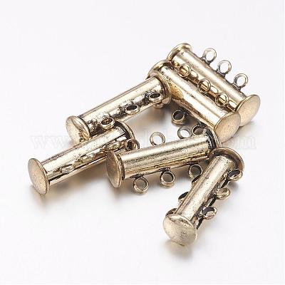 3-пряди 6-отверстия трубки медные магнитный замок слайд застежками KK-D473-AB-NF-1