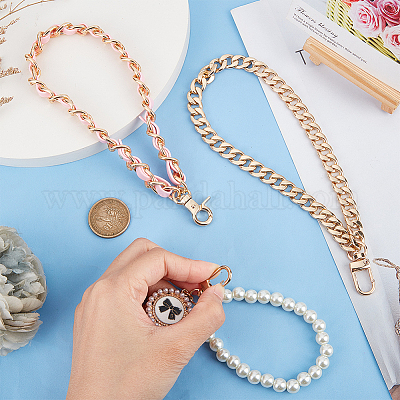 3 шт. 3 стильных чехла для телефона на запястье с подвеской и ремешками для сумки на запястье AJEW-WR0001-91B-1