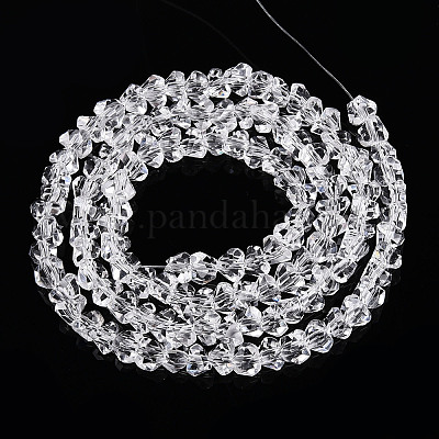 Прозрачные стеклянные бусины X-GLAA-N018-4mm-09-1