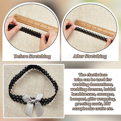 40 м нейлоновых эластичных двухсторонних кружевных лент пико OCOR-WH0101-47A-1