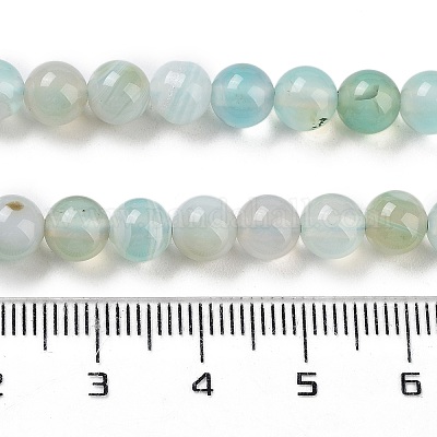 Натуральные полосатые агатовые / полосатые агатовые нити G-K155-A-6mm-04-1