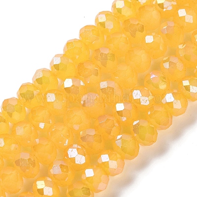 Запекание гальванических нитей стеклянных бусин DGLA-A039-J10mm-B13-1