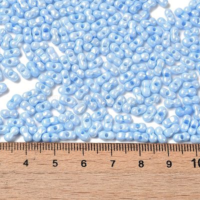 Непрозрачные цвета блестящие стеклянные бусины SEED-B001-01A-07-1