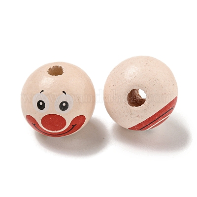 Набивные деревянные европейские бусины WOOD-G022-06B-1