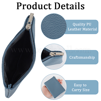 4 шт. 4-цветные чехлы из искусственной кожи с принтом личи на молнии ABAG-CP0001-06-1