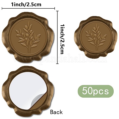 50шт. клейкие восковые наклейки DIY-CP0010-99B-1