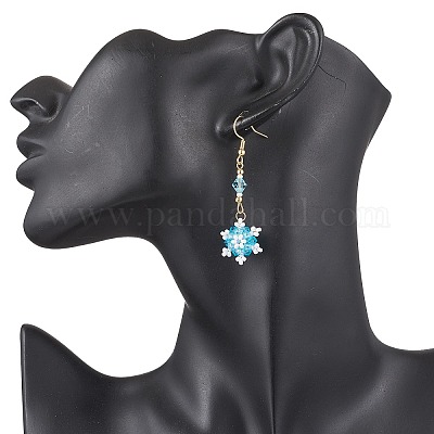 Стеклянные бусины серьги dnagle EJEW-MZ00501-03-1