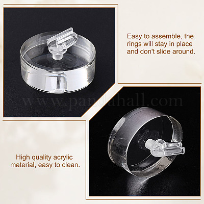 Акриловые держатели для колец&nbsp;RDIS-WH0020-02B-01-1